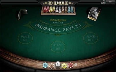 Play 3D Blackjack