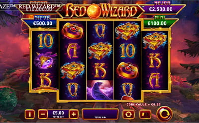 Red Wizard Slot at Casino Placard
