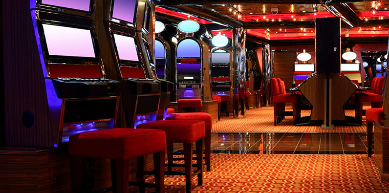 Casino room at night