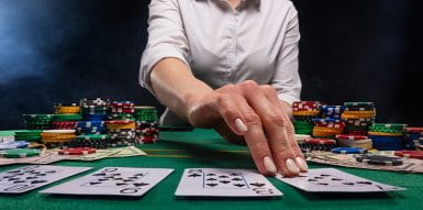 Casino card hand