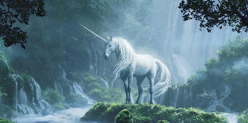 The Unicorn is a mythological symbol of luck