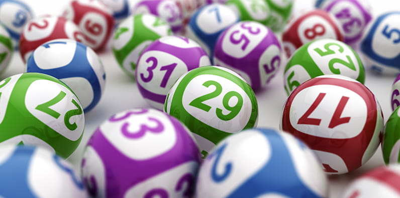 The balls of the draw of a lottery