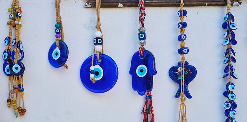 The eye of Nazar, symbols of luck in Turkey and Greece
