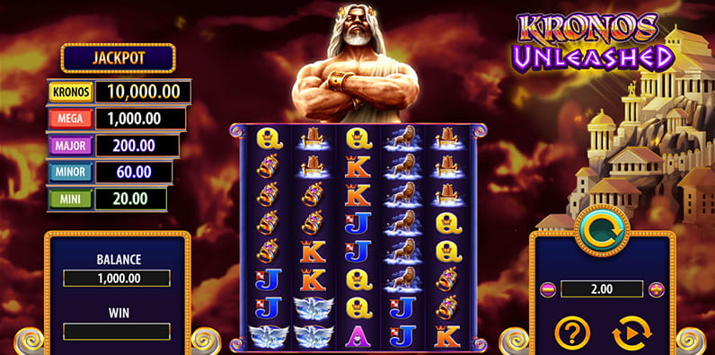 Kronos Unleashed Online slot from publisher SG Interactive